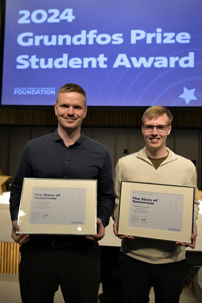 2024 Grundfos Prize Student Award - best Student Project group: Christian Troelsgaard and Frederik Tobias Elmstrøm (Denmark)